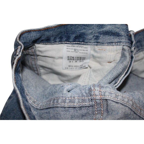 Vintage Rustler 31x30 Blue Jeans Old School Faded Worn Stiff Denim - Picture 7 of 8